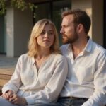 Een man en vrouw zitten samen ontspannen op een terras