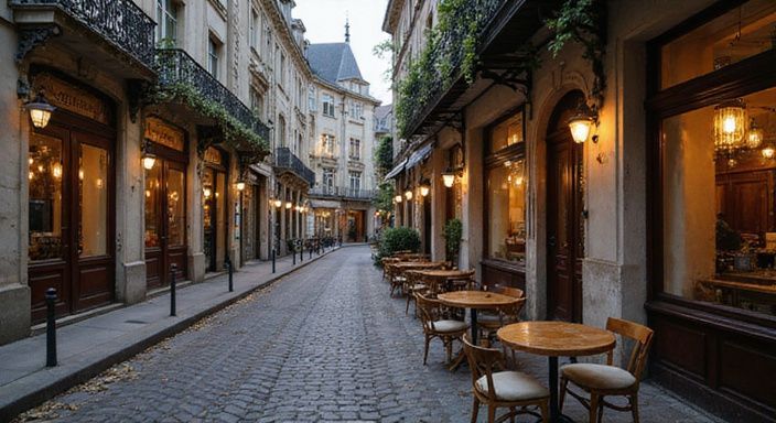 Een smalle, elegante straat in het Gare-district van Luxemburg. Een smalle, elegante straat in het Gare-district van Luxemburg.