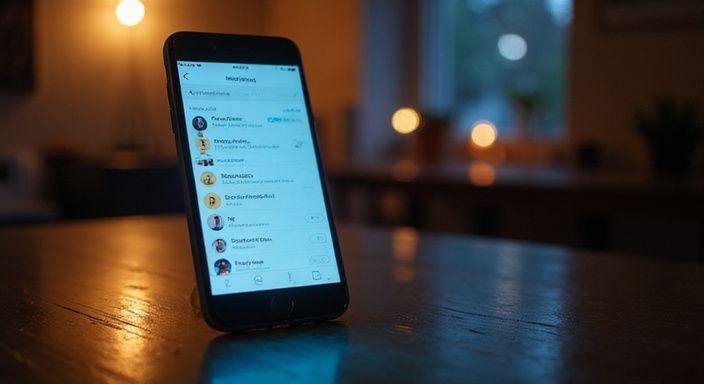Anonieme chatapp met privacy-instellingen en beveiligingssymbolen op smartphone. Anonieme chatapp met privacy-instellingen en beveiligingssymbolen op smartphone.